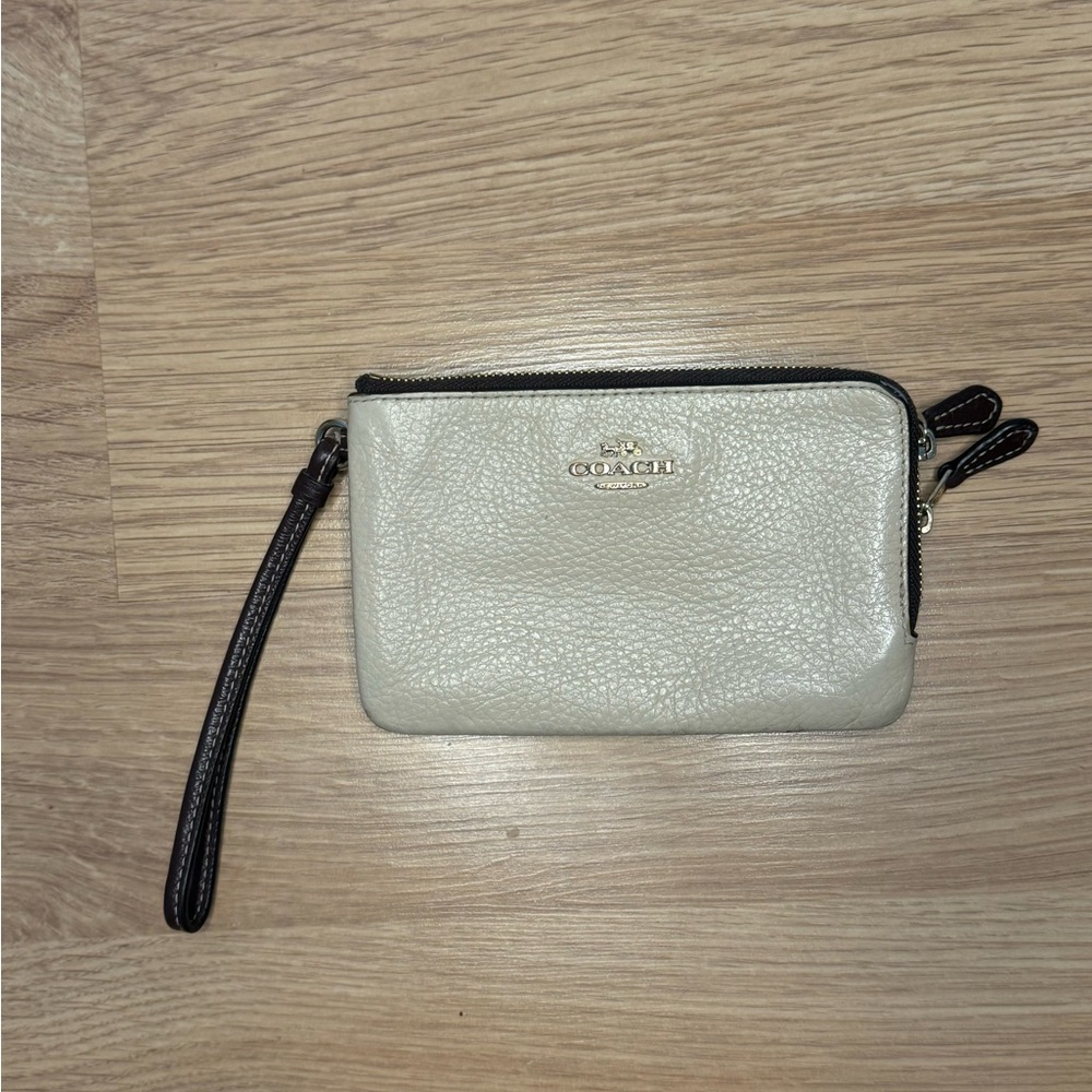 Coach White Wristlet